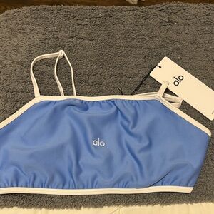 ALO Yoga Airlift charger bra crystal clear blue